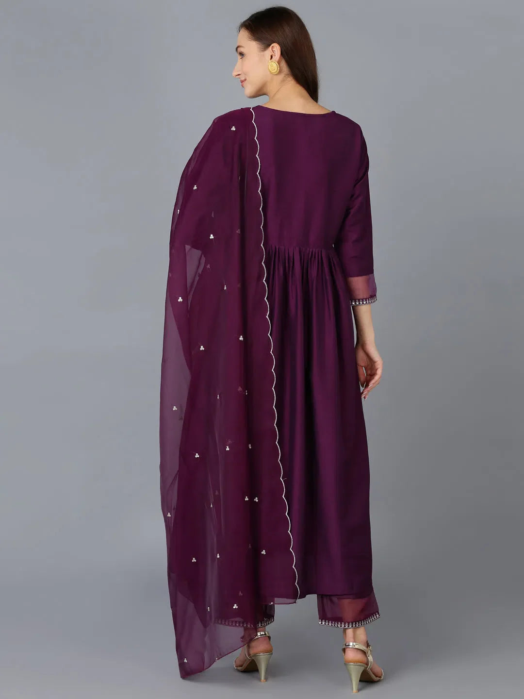Silk Blend Yoke Design Kurta for Women | Indian Kurta Sets