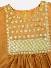 Women Silk Blend Embroidered Solid Kurta-PKSKD1734