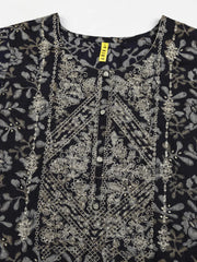 Women Silk Blend Embroidered Floral Printed-PKSKD1745