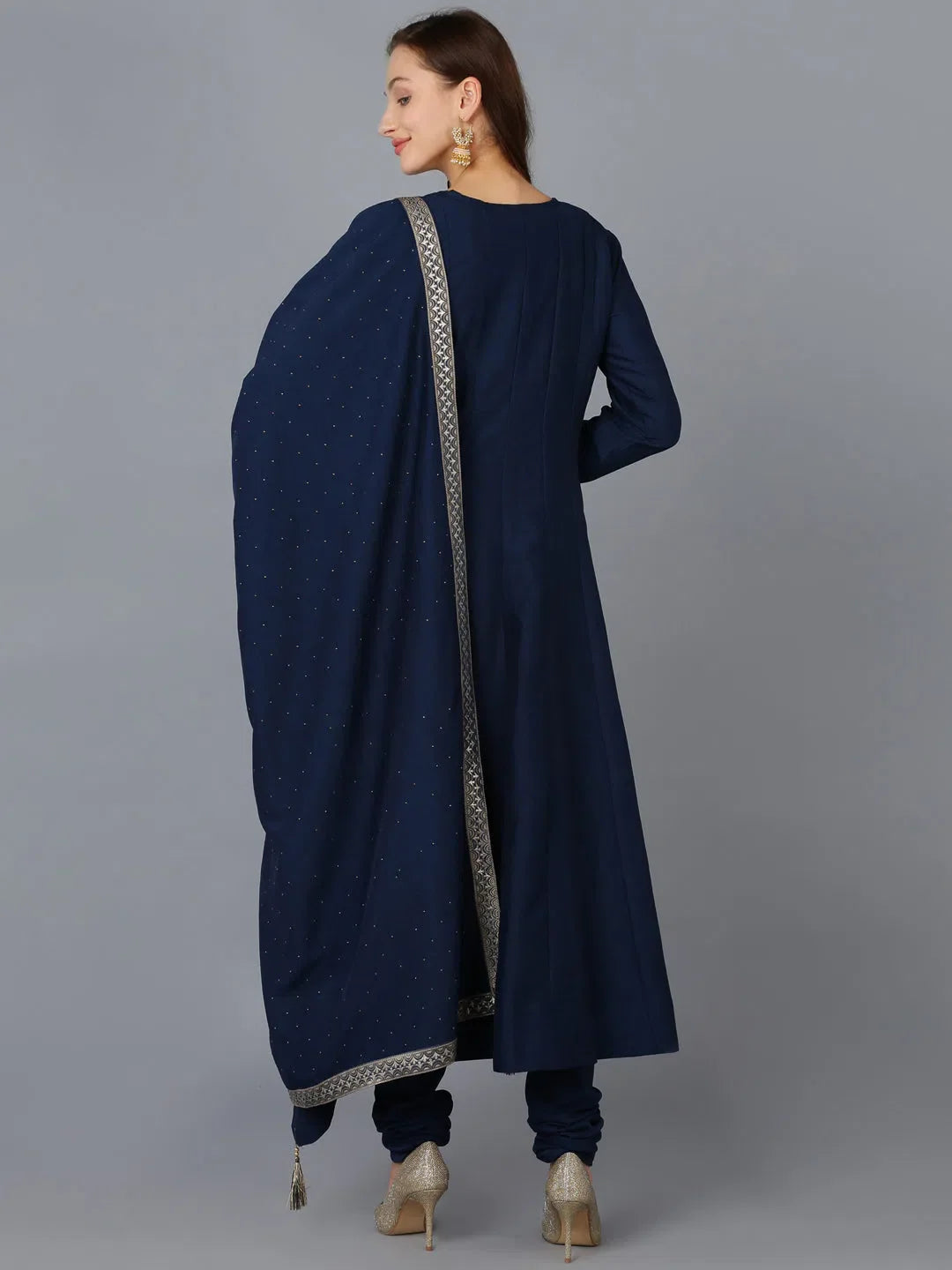 Embroidered Silk Blend Women's Kurta Set | Indian Kurta Sets - Style 1