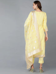 Women Poly Chanderi Woven Design Abstract-PKSKD1763