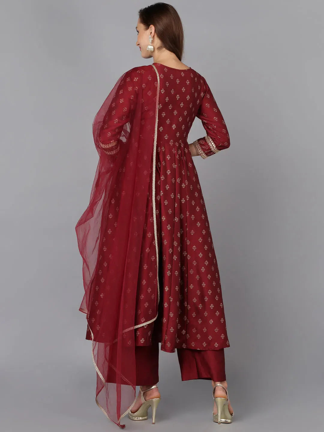 Silk Blend Embroidered Kurta Trouser - Designer Kurta Sets