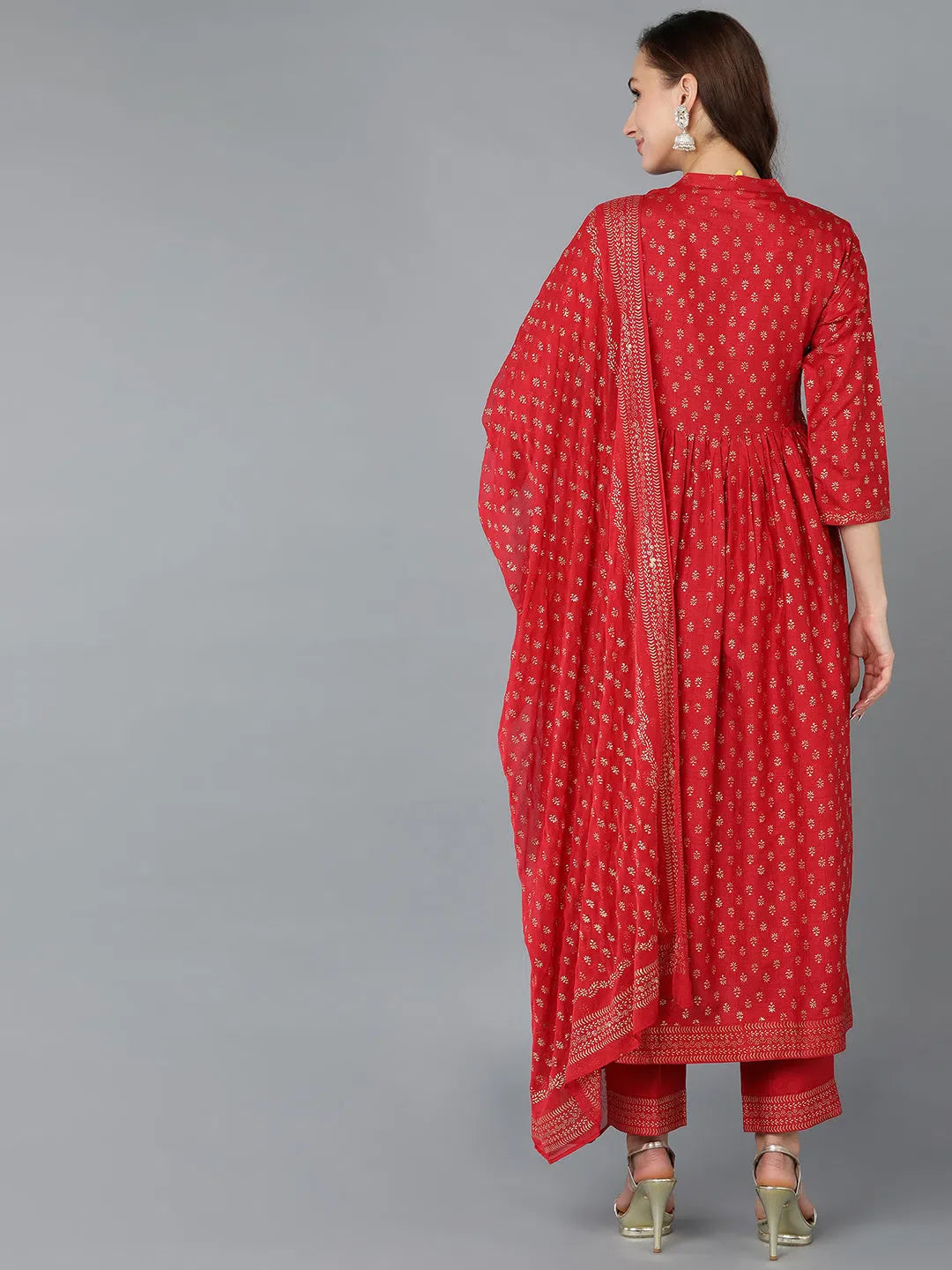 Silk Blend Printed Kurta | Women's Indian Kurta Sets Online