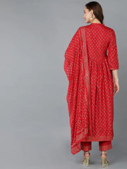 Women Silk Blend Woven Design Kurta-PKSKD1776
