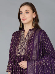 Women Silk Blend Woven Design Kurta-PKSKD1778