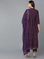 Women Silk Blend Woven Design Kurta-PKSKD1778