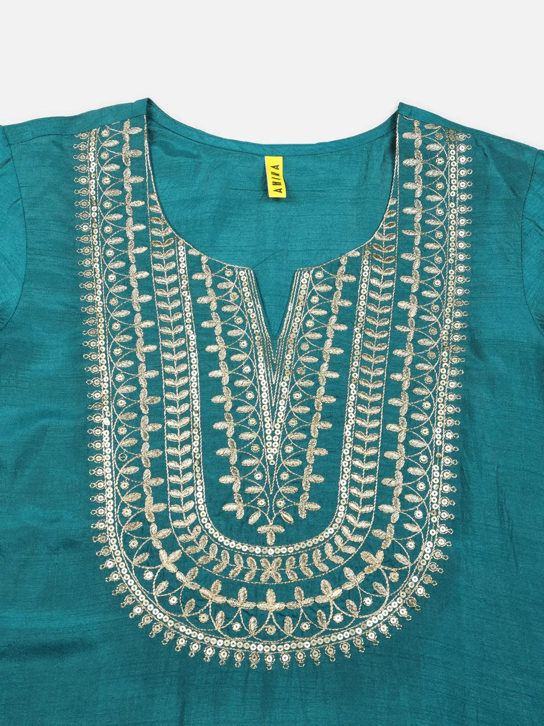 Solid Silk Kurta Set - Elegant Women's Indian Kurta Sets