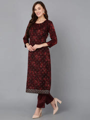 Women Organza Embroidered Kurta Trousers With-PKSKD1798