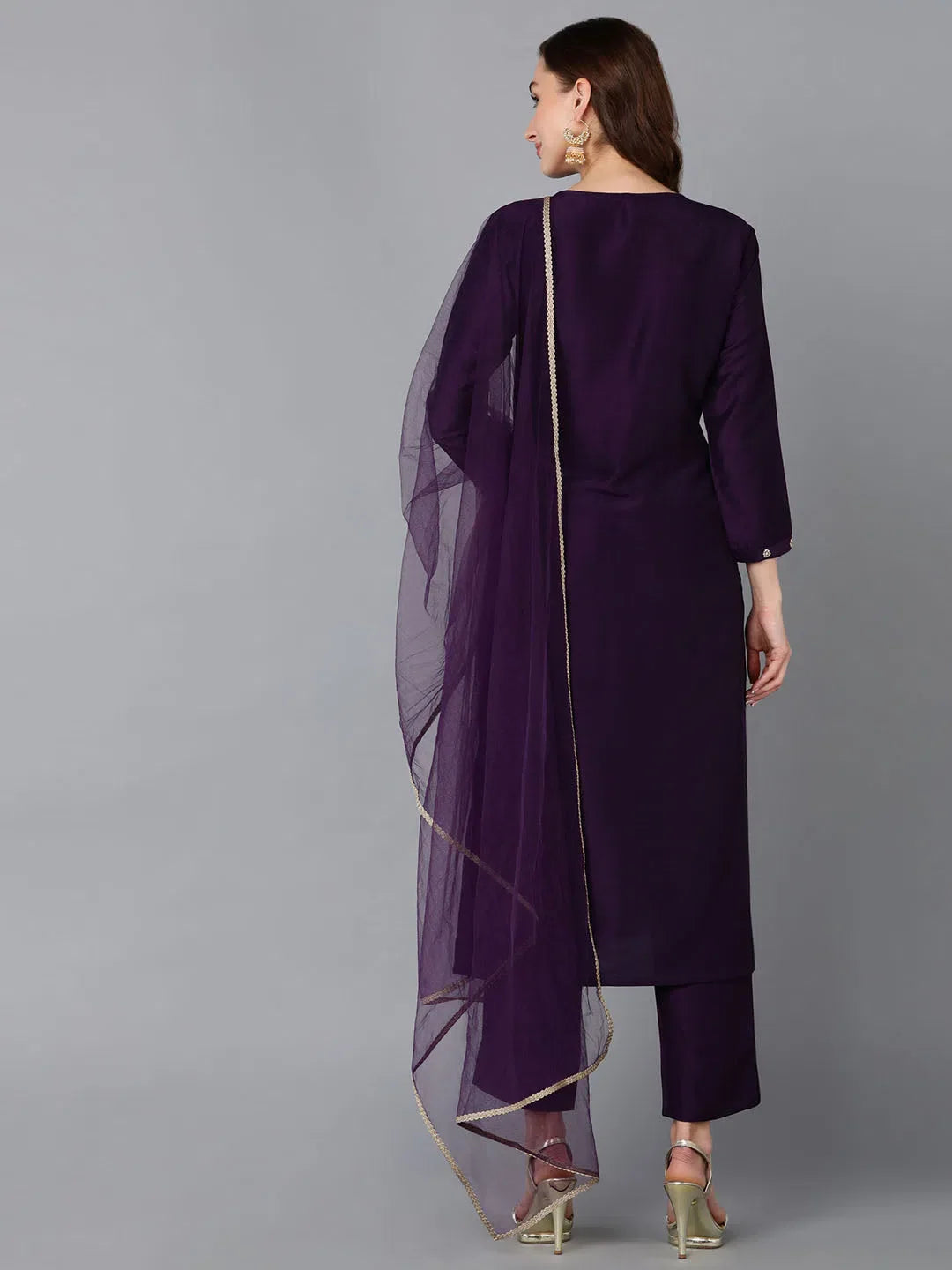 Embroidered Silk Blend Kurta Trouser Sets | Indian Kurtas