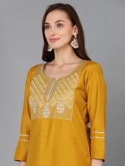 Women Silk Blend Yoke Design Kurta-PKSKD1827