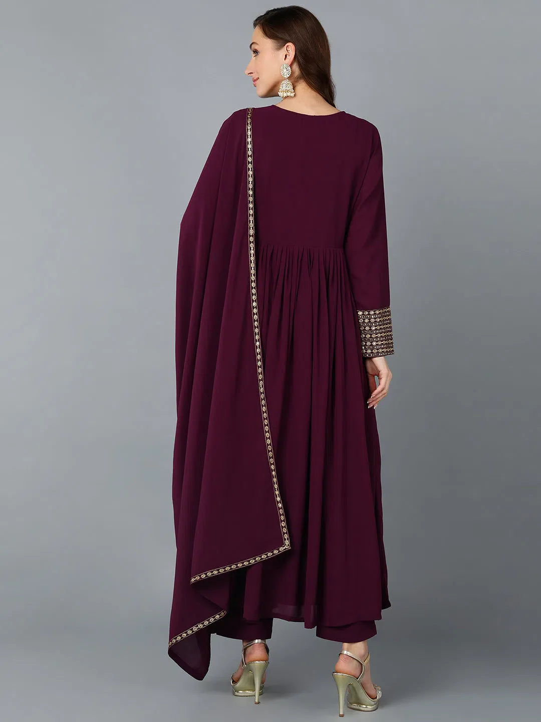 Women's Georgette Kurta Trouser Set | Indian Kurta Sets