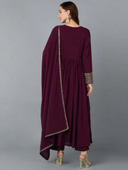 Women Georgette Yoke Design Kurta Trouser