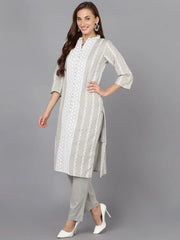 Women Silk Blend Embroidered Ethnic Kurta-PKSKD1863