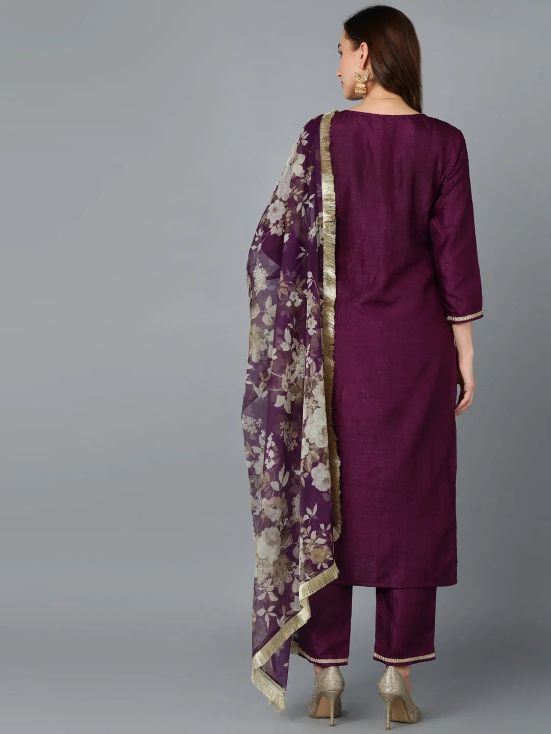Women's Silk Yoke Design Kurta | Shop Indian Kurta Sets