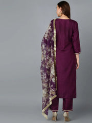 Women Silk Blend Yoke Design Kurta-PKSKD1870