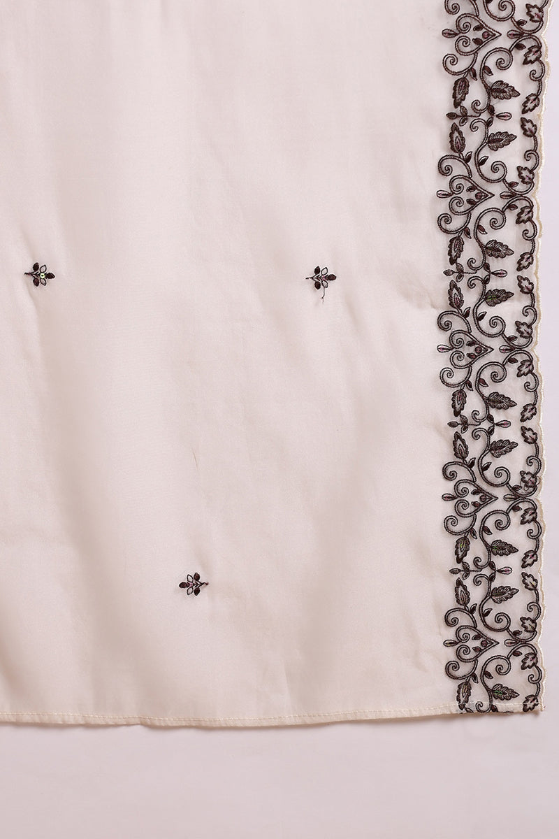 DesiQlo Women Silk Blend Indian Ethnic Set - Off White PKSKD1996