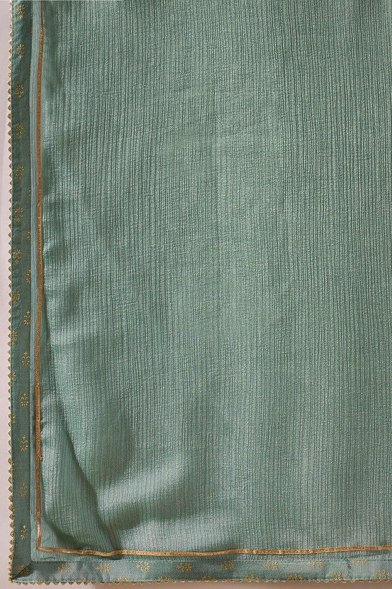 Sea Green Silk Blend Solid Embroidered Anarkali Suit Set PKSKD2036 | D