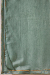 Sea Green Silk Blend Solid Embroidered Anarkali Suit Set PKSKD2036