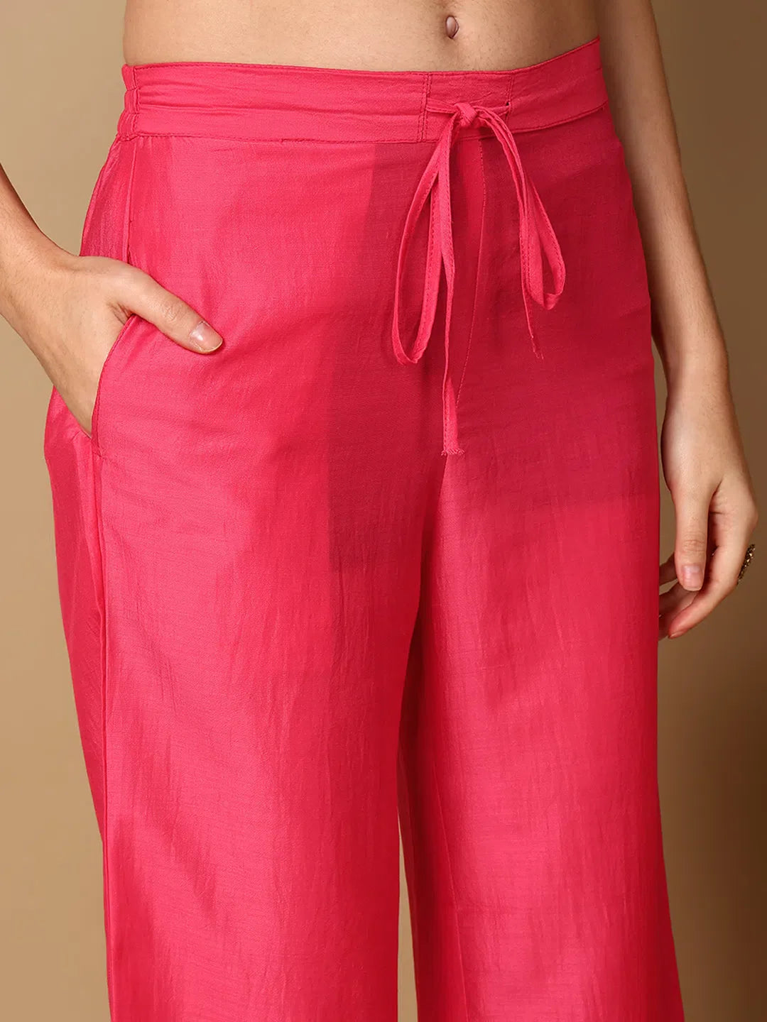 Pink Anarkali Kurta Pant Set | Embroidered Indian Kurta Sets