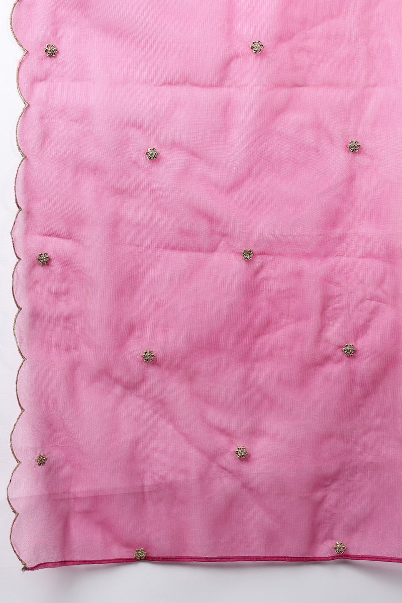 DesiQlo Women Silk Blend Indian Ethnic Set - Pink PKSKD2144