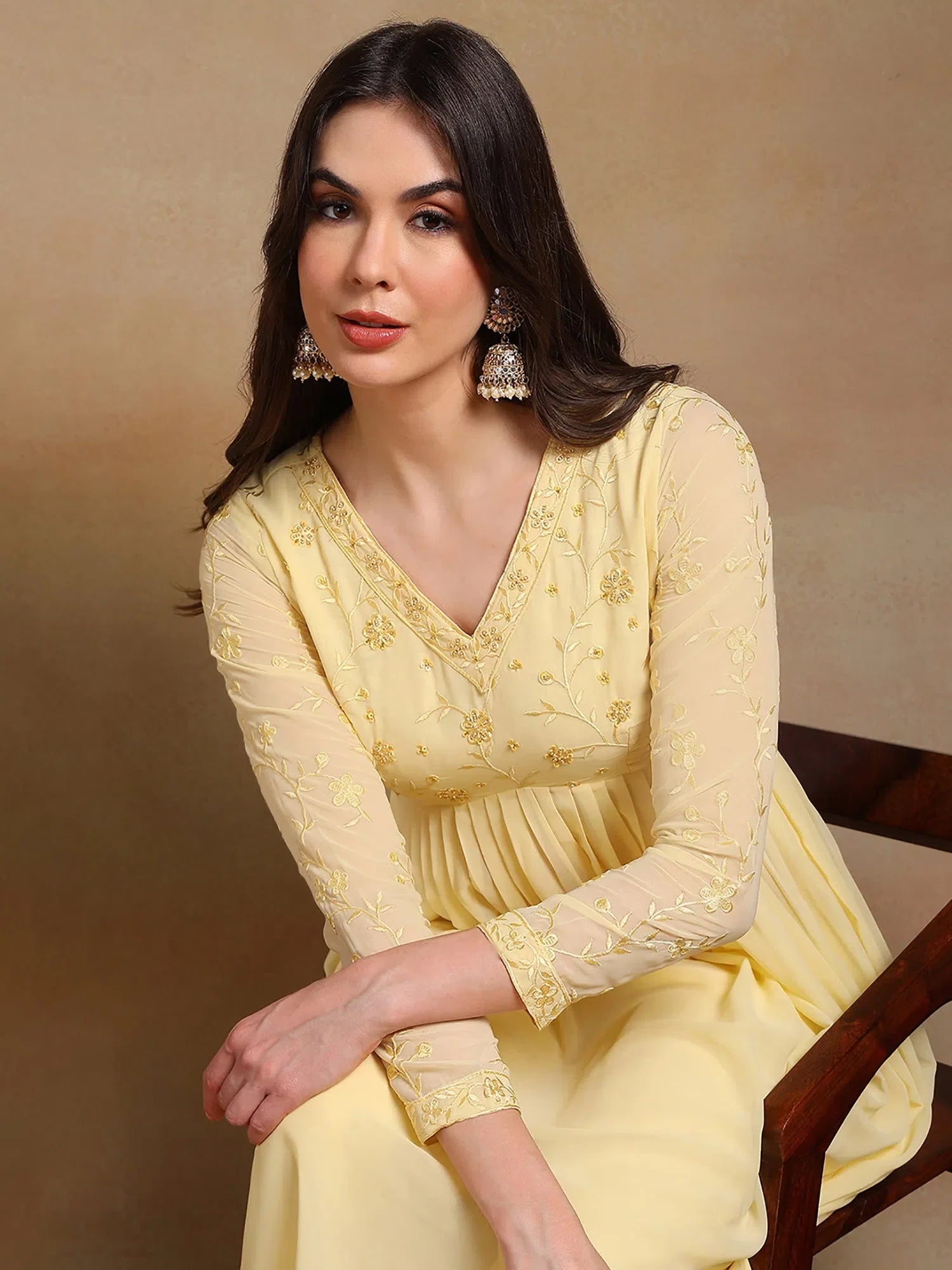 Yellow Women's Kurta Set with Dupatta | Designer Kurta Sets - Style 1