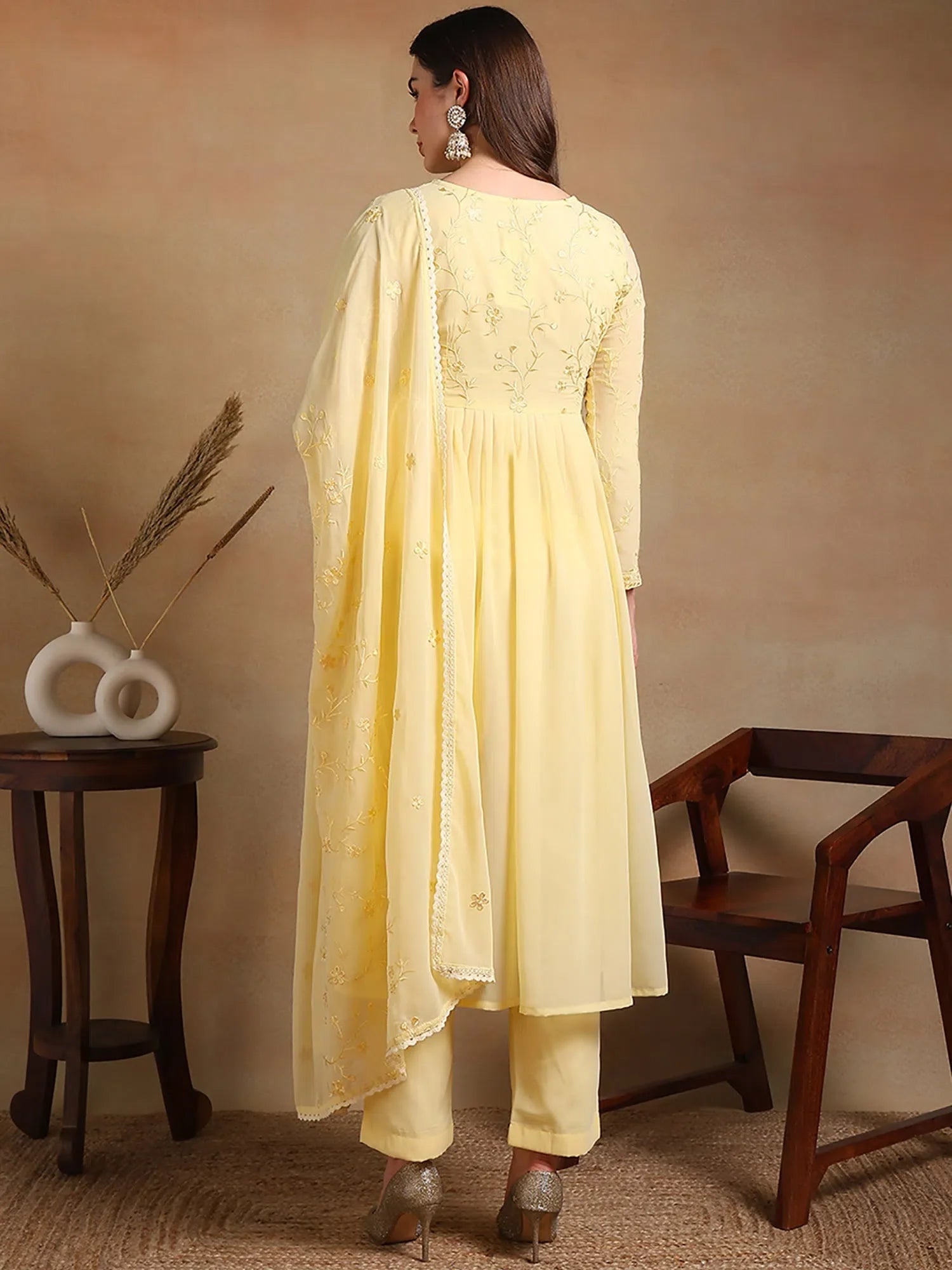 Yellow Women's Kurta Set with Dupatta | Designer Kurta Sets - Style 1