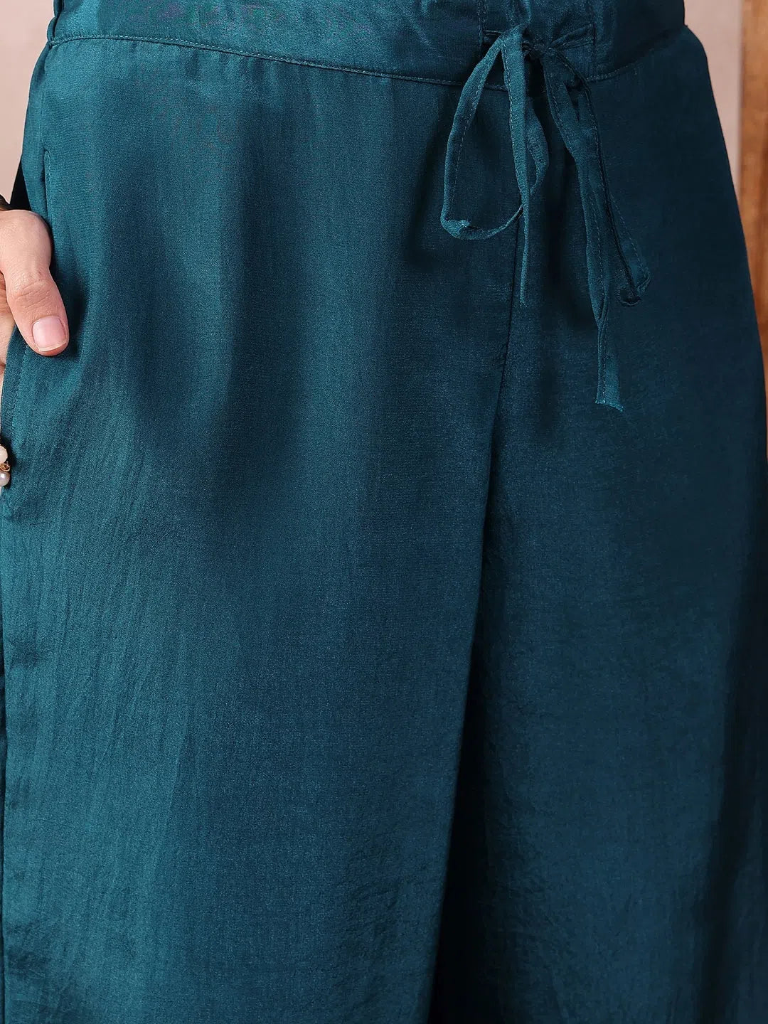 Teal Embroidered Kurta Salwar Dupatta Set | Women's Indian Kurta