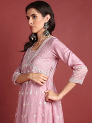 Organza Solid Pink Indian Ethnic-PKSKD2387