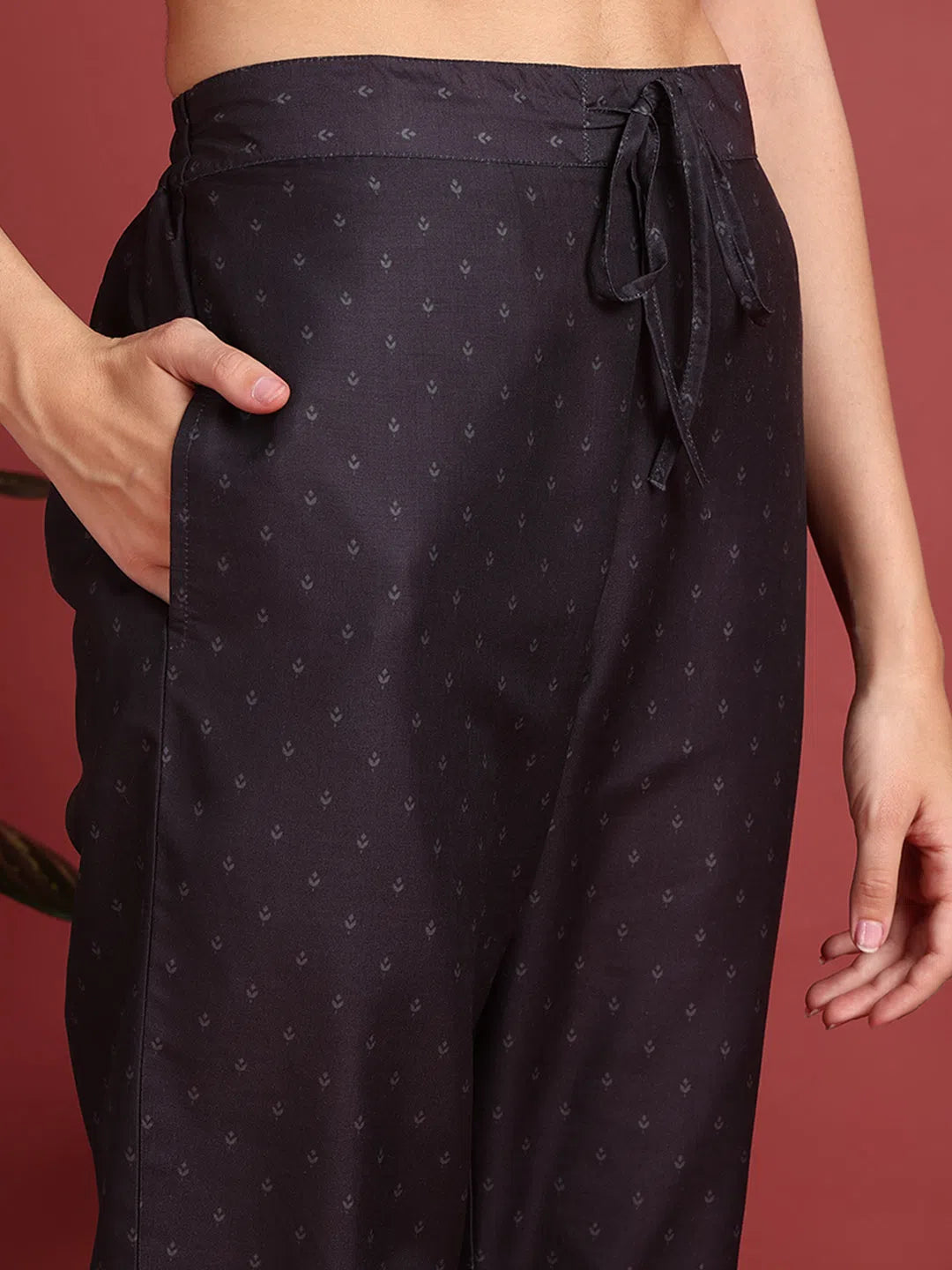 Black Abstract Kurti Set | Women's Party Wear Lehenga Collection