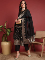 Polyester Ethnic motifs Black Indian Ethnic