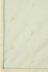 Sea Green Organza Solid Embroidered A-Line Dhoti Style Suit Set PKSKD2438