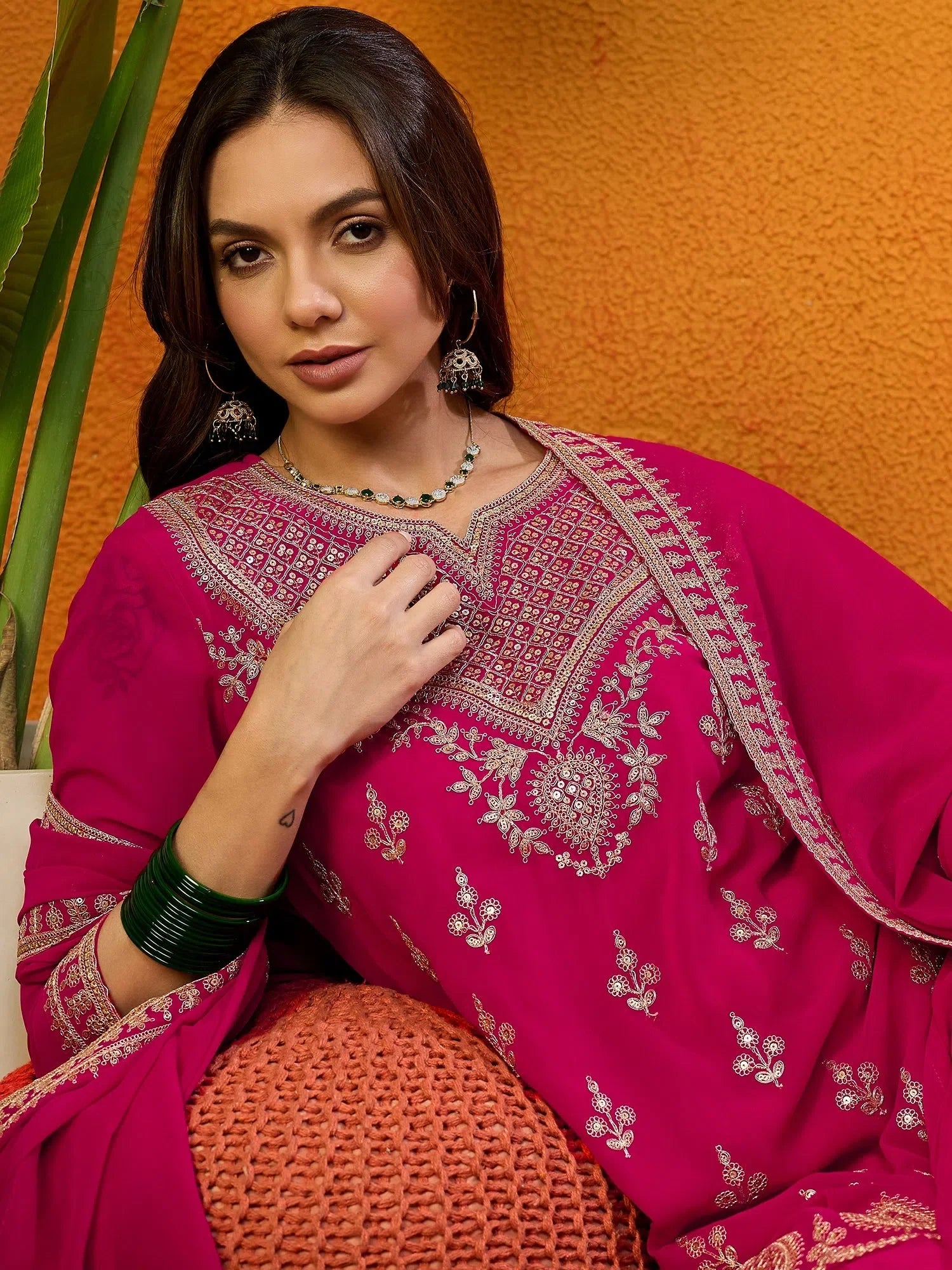 Embroidered Kurta Sharara Set for Women | Designer Sharara Suit