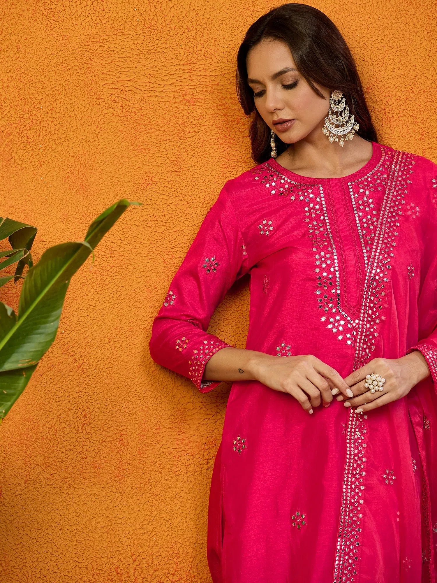 Embroidered Kurta Pant Set with Dupatta | Women's Kurta Sets