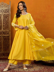 Cotton Solid Yellow Indian Ethnic-PKSKD2456