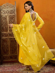 Cotton Solid Yellow Indian Ethnic-PKSKD2456
