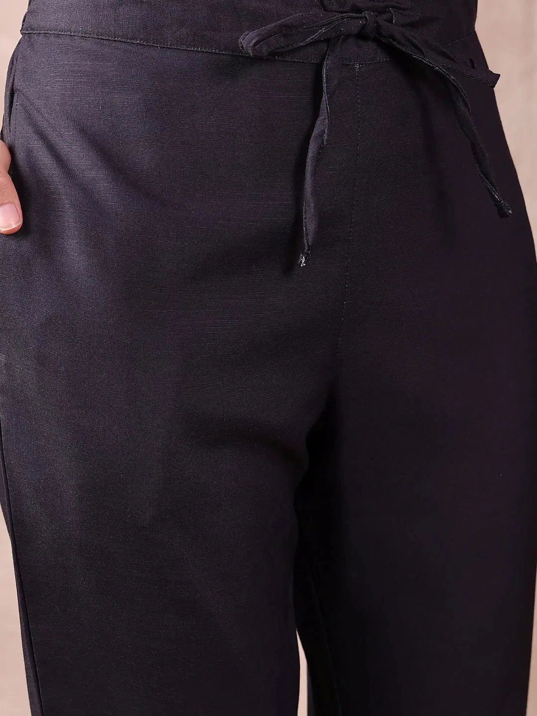 Black Floral Kurta Set With Dupatta - Women's Indian Kurta Sets