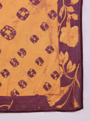 Women Yellow Silk Blend Floral Printed Straight Kurta Trouser With Dupatta-PKSKD2545YLW