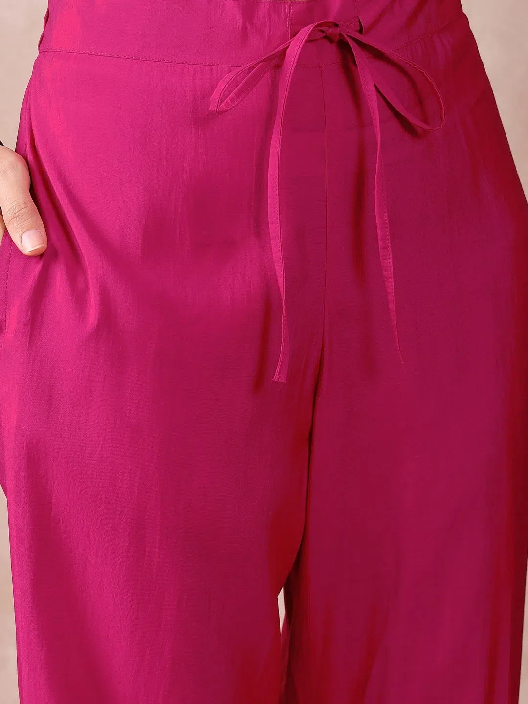 Pink Embroidered Kurta Trouser Set | Indian Women's Kurtas