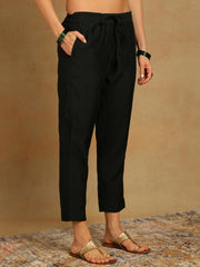 Women Green Chanderi Silk Solid Embroidered Straight Kurta Trousers With Dupatta-PKSKD2715