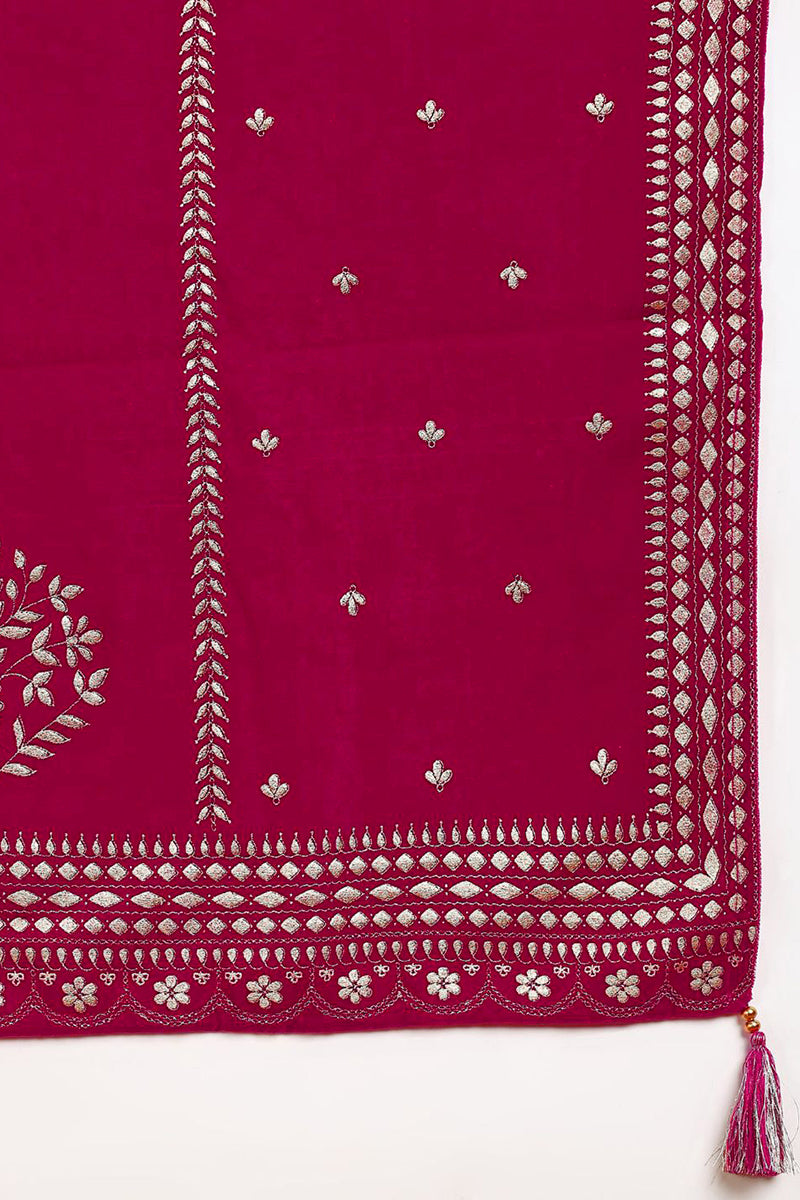 Pink Velvet Ethnic Motifs Printed Straight Suit Set PKSKD2766 | DesiQl