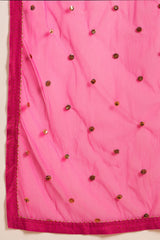 Pink Viscose Rayon Ethnic Motifs Printed Straight Palazzo Suit Set PKSKD2776