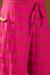 Pink Viscose Rayon Ethnic Motifs Printed Straight Palazzo Suit Set PKSKD2776