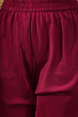 Maroon Pure Silk Bandhani Embroidered Anarkali Suit Sets HOPPKSKD2852
