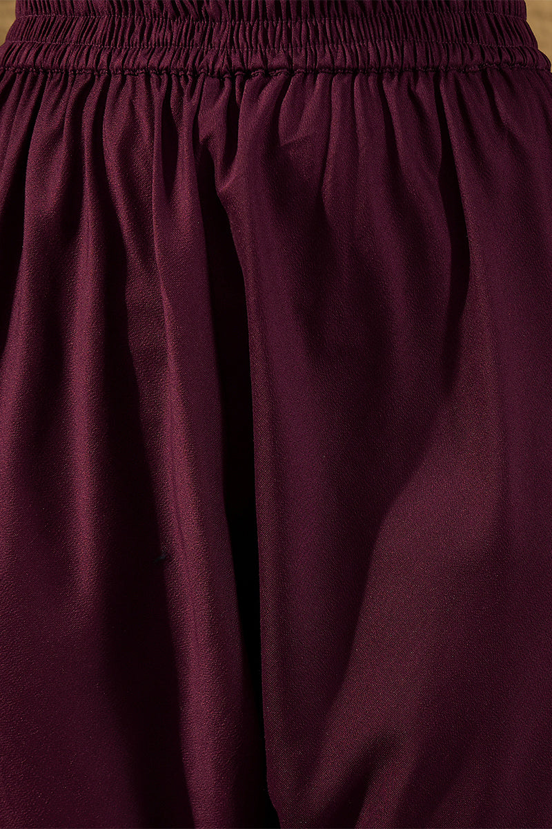 Purple Pure Silk Bandhani Embroidered Anarkali Suit Sets HOPPKSKD2853 