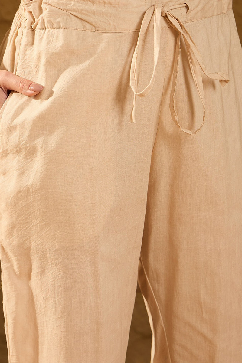 Off White Chanderi Solid Woven Design Straight Kurta Trouser With Dupatta PKSKD2906