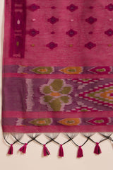 Purple Chanderi Solid Woven Design Straight Kurta Trouser With Dupatta PKSKD2910