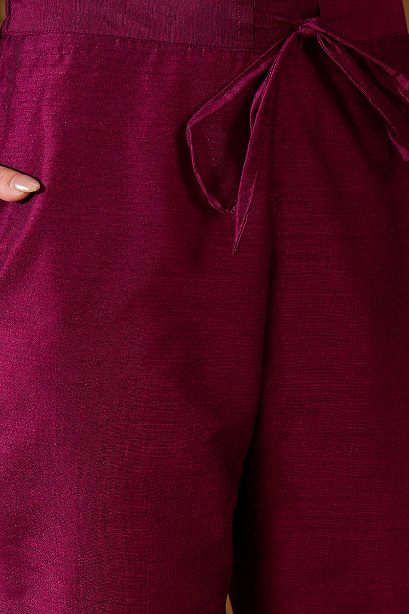 Pink Chanderi Woven Design Anarkali Kurta Palazzo With Dupatta HOPPKSK