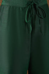 Sea Green Chanderi Floral Woven Design Kurta with Palazzo & Dupatta HPKSKD3034