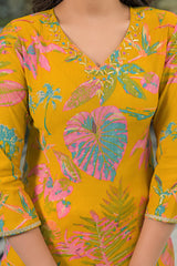 Mustard Viscose Rayon Embroidered Straight Kurta Trousers With Dupatta PKSKD3161