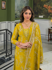 Women Pink Viscose Ikat Printed Straight Kurta Trousers With Dupatta-PKSKD3174